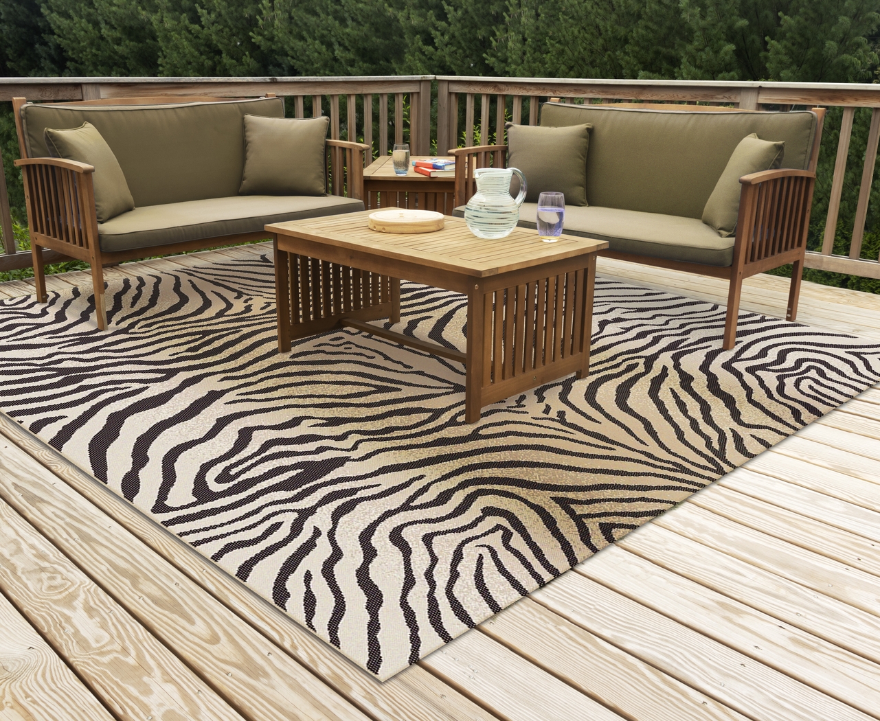 Naibury Beige 7'10 Square Indoor/Outdoor Rug - Thumbnail - Image 3