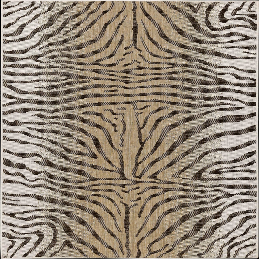 Naibury Beige 7'10 Square Indoor/Outdoor Rug - Thumbnail - Image 1