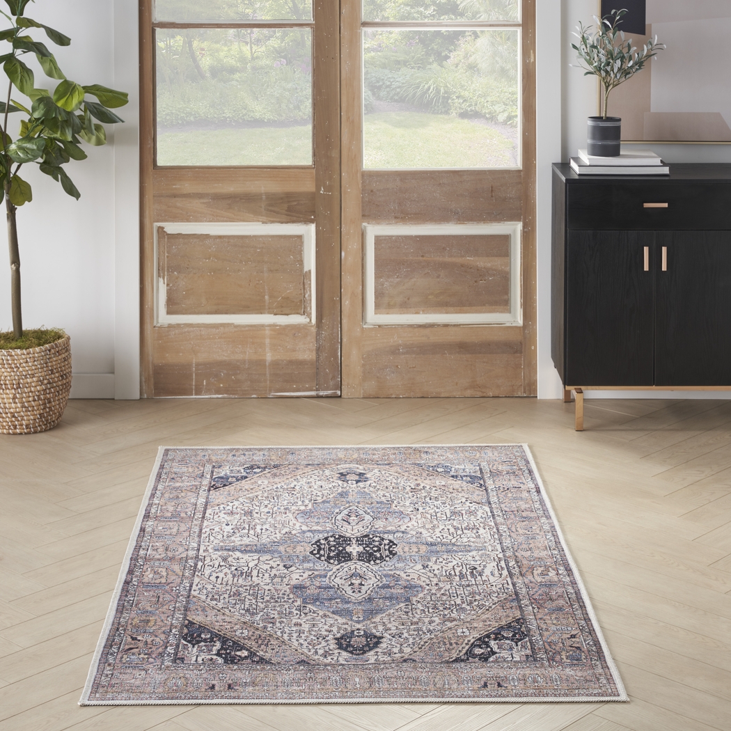 Naicia Blue 5'3 x 7'3 Rug - Thumbnail - Image 2