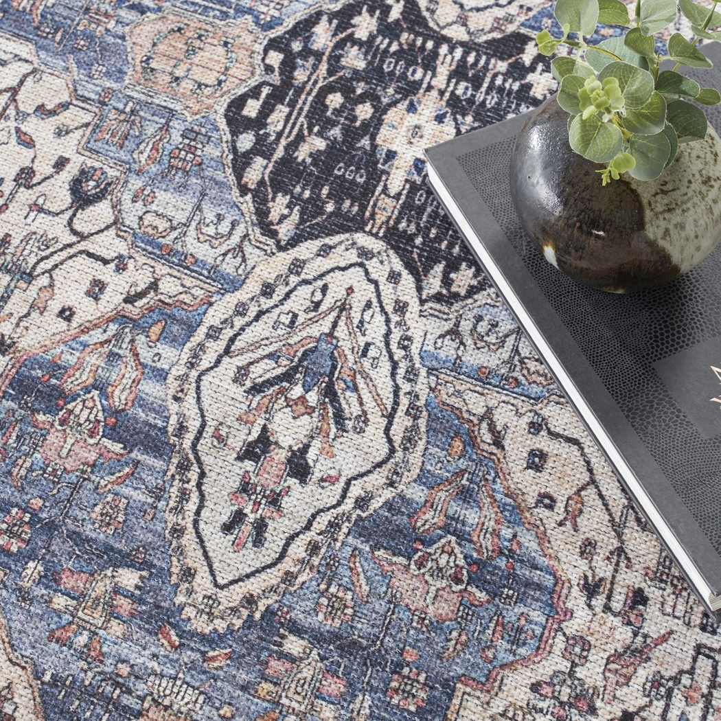 Naicia Blue 5'3 x 7'3 Rug - Thumbnail - Image 5