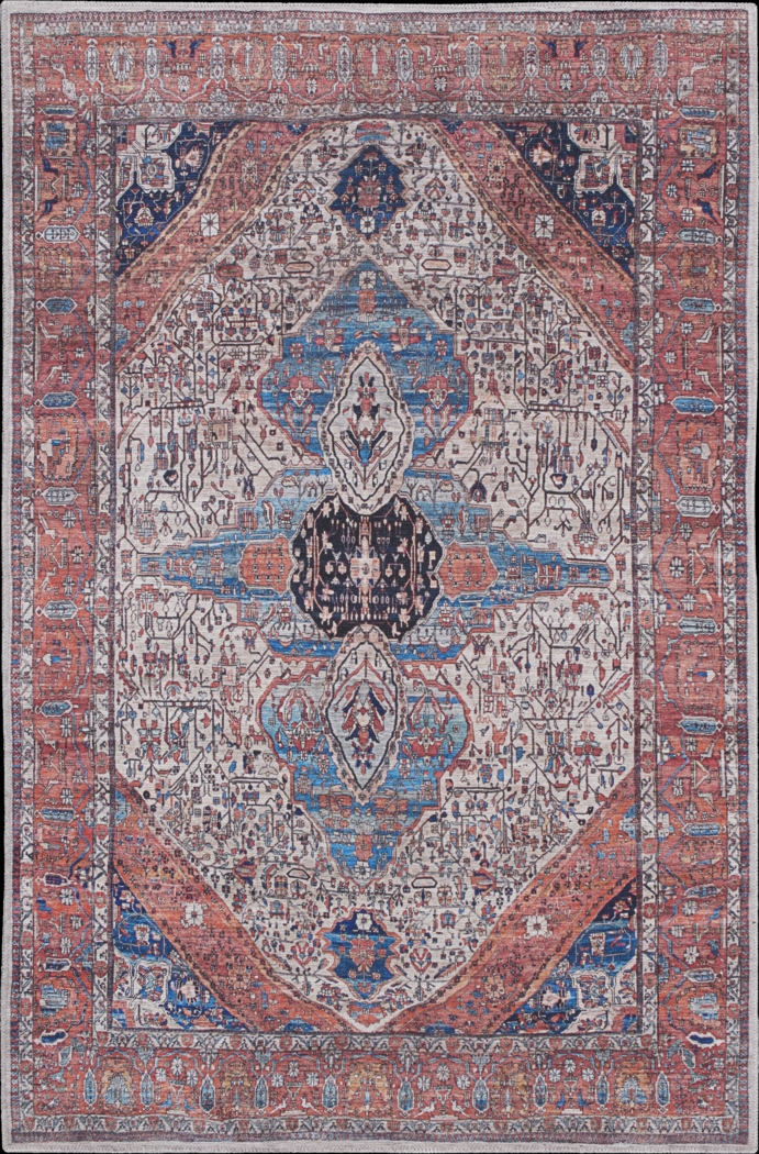 Naicia Ivory/Brick 5'3 x 7'3 Rug - Thumbnail - Image 1