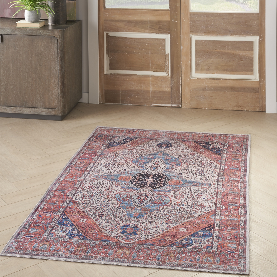 Naicia Ivory/Brick 7'10 x 9'10 Rug - Thumbnail - Image 3