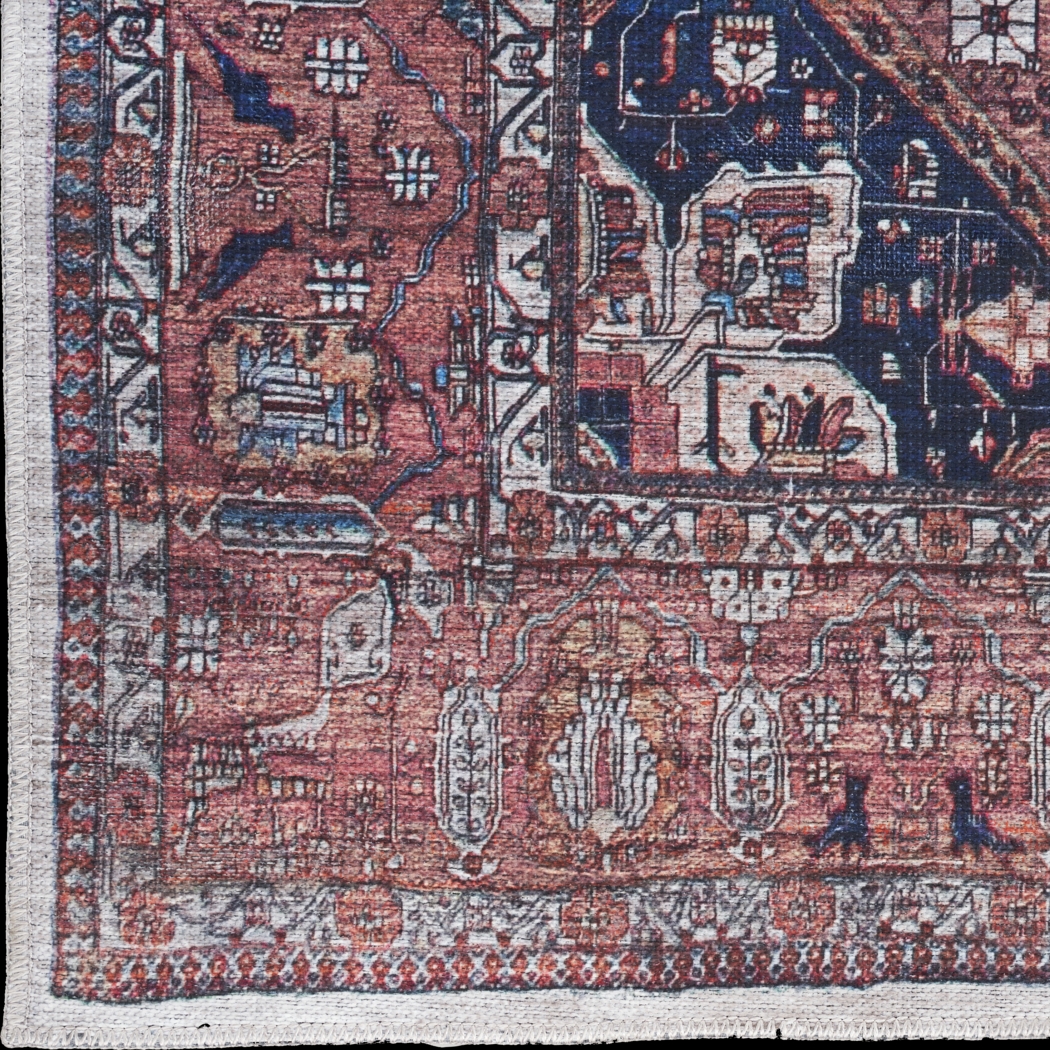 Naicia Ivory/Brick 7'10 x 9'10 Rug - Thumbnail - Image 7