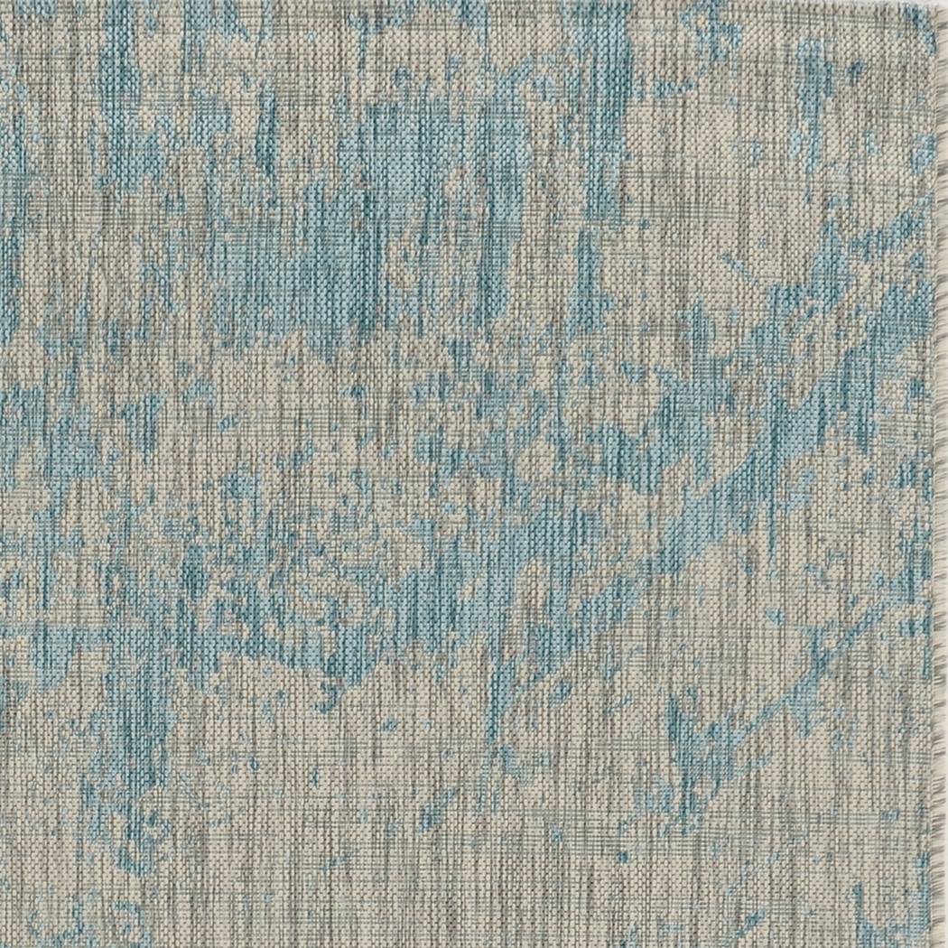 Naiming Teal 5'3 x 7'7 Indoor/Outdoor Rug - Thumbnail - Image 2