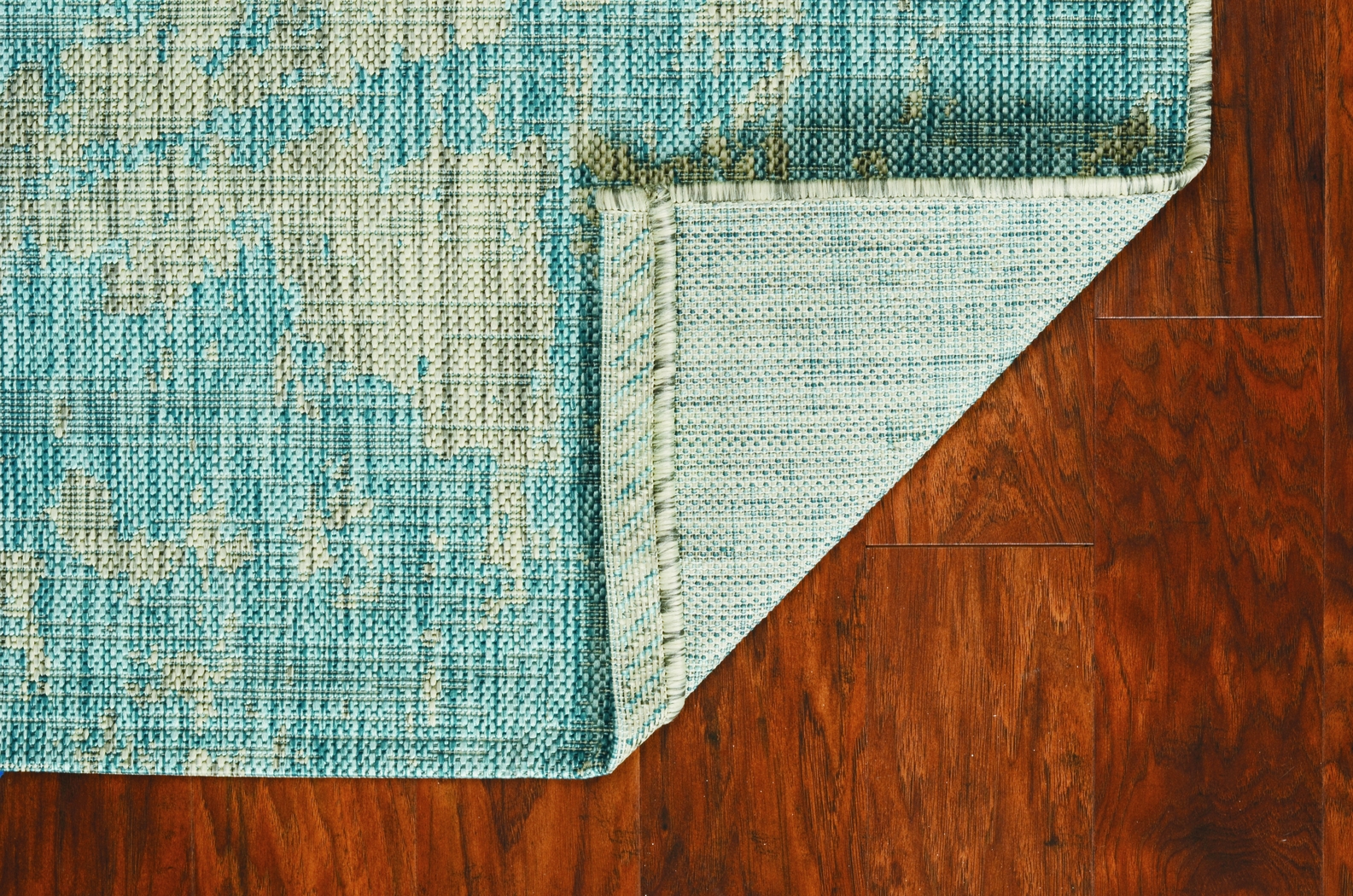 Naiming Teal 5'3 x 7'7 Indoor/Outdoor Rug - Thumbnail - Image 3