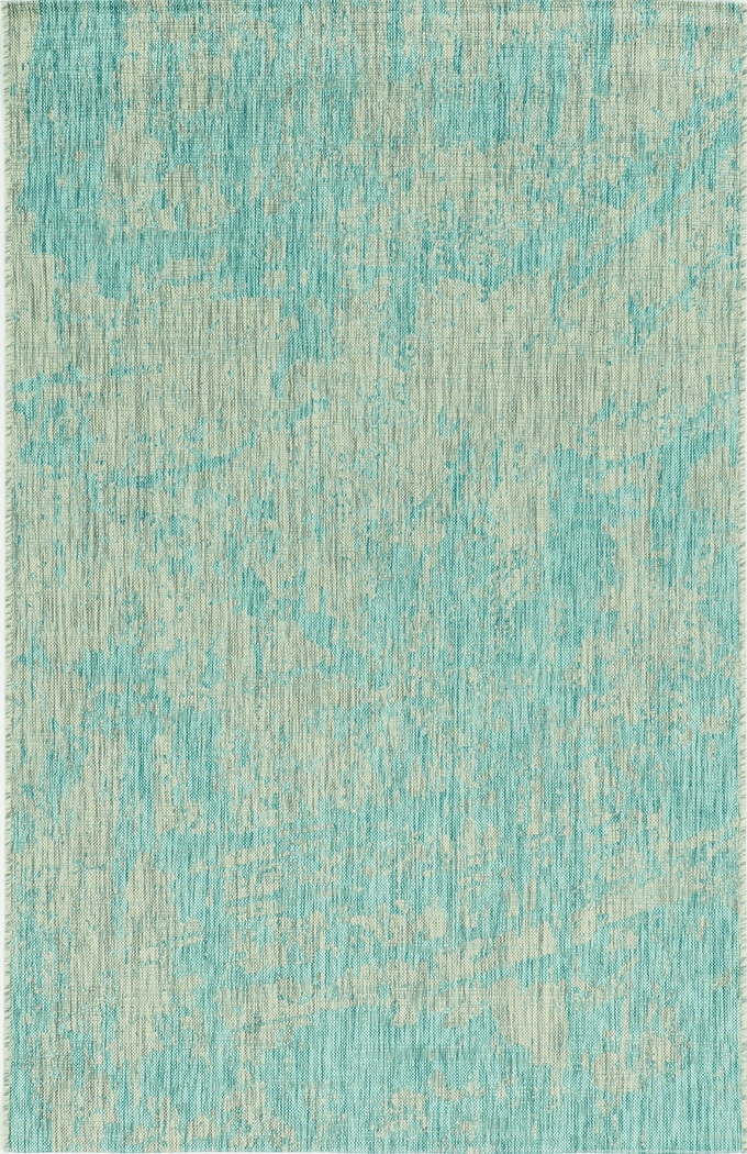 Naiming Teal 7'10 x 10'10 Indoor/Outdoor Rug - Thumbnail - Image 1