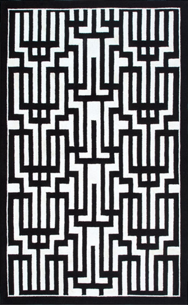 Naireria Black 8' x 10' Indoor/Outdoor Rug - Thumbnail - Image 1