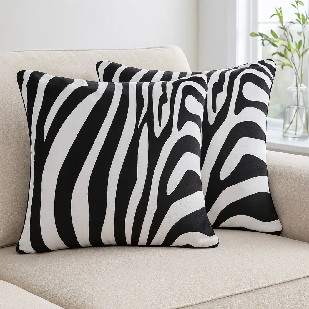 Nairosi Black/White Pillow, Set of 2 - Thumbnail - Image 2