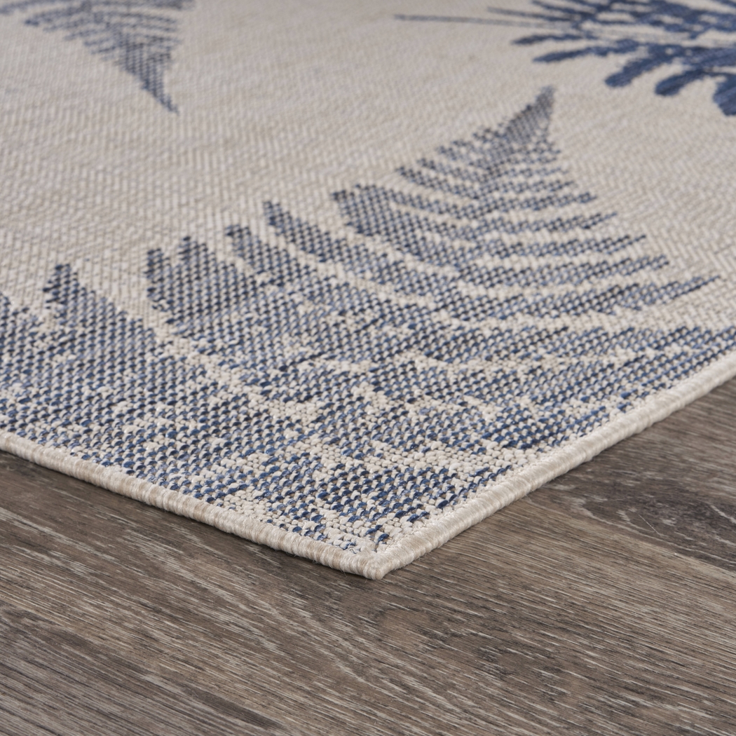 Naiso Blue 5'3 x 7'3 Indoor/Outdoor Rug - Thumbnail - Image 3