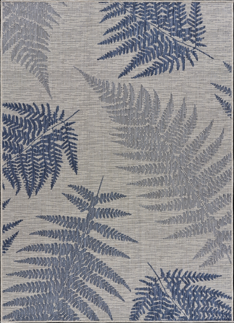 Naiso Blue 7'10 x 9'10 Indoor/Outdoor Rug - Thumbnail - Image 1