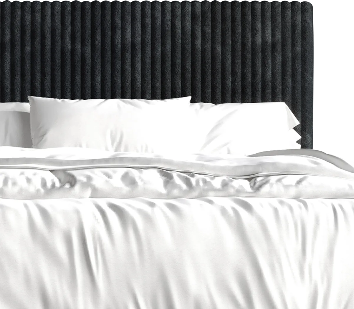 Najah Dark Gray King Upholstered Bed - Thumbnail - Image 5