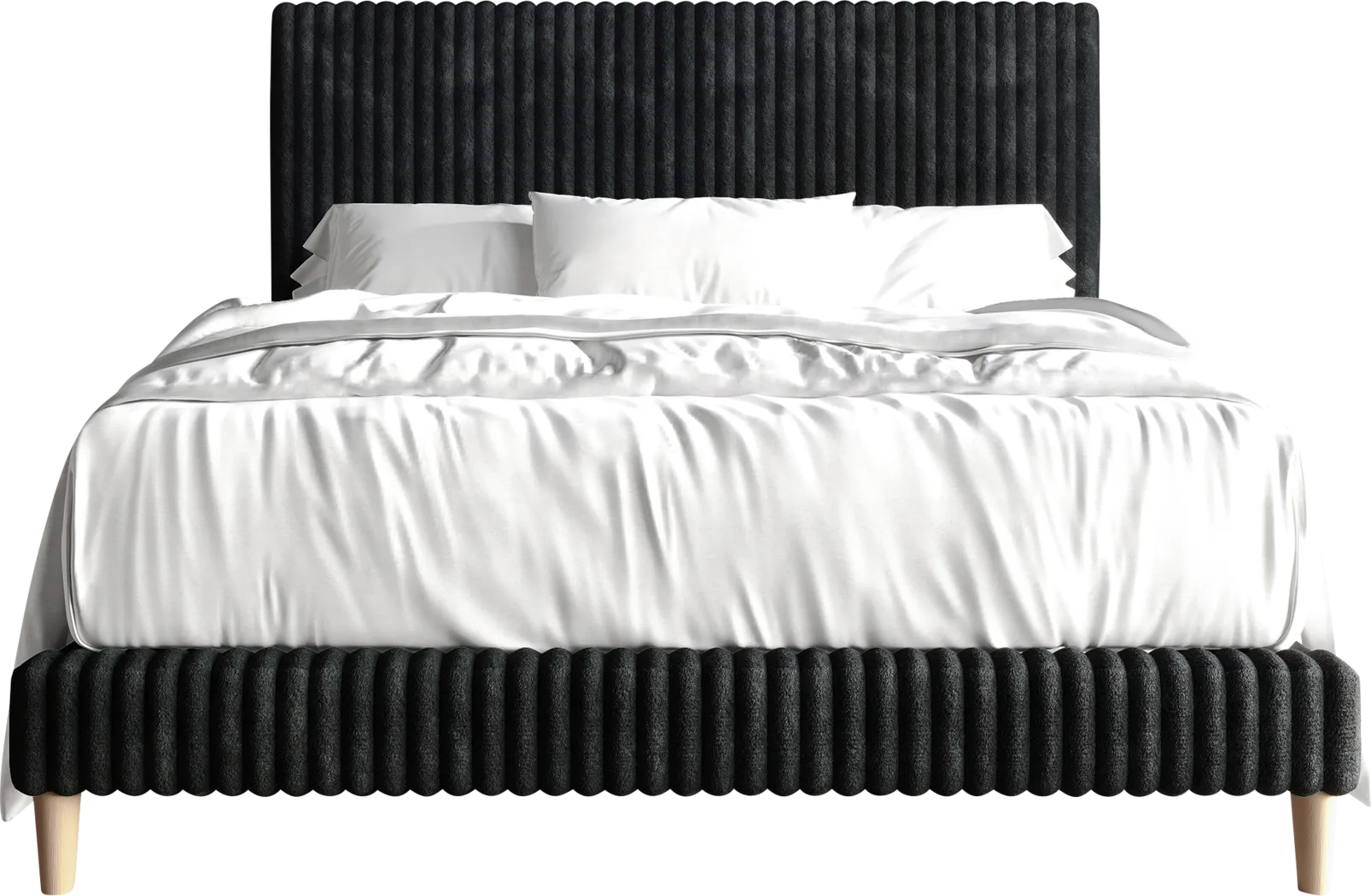 Najah Dark Gray Queen Upholstered Bed - Thumbnail - Image 5