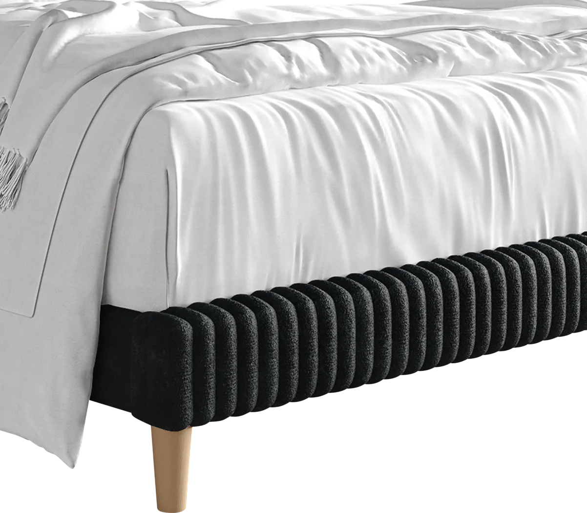 Najah Dark Gray Queen Upholstered Bed - Thumbnail - Image 7