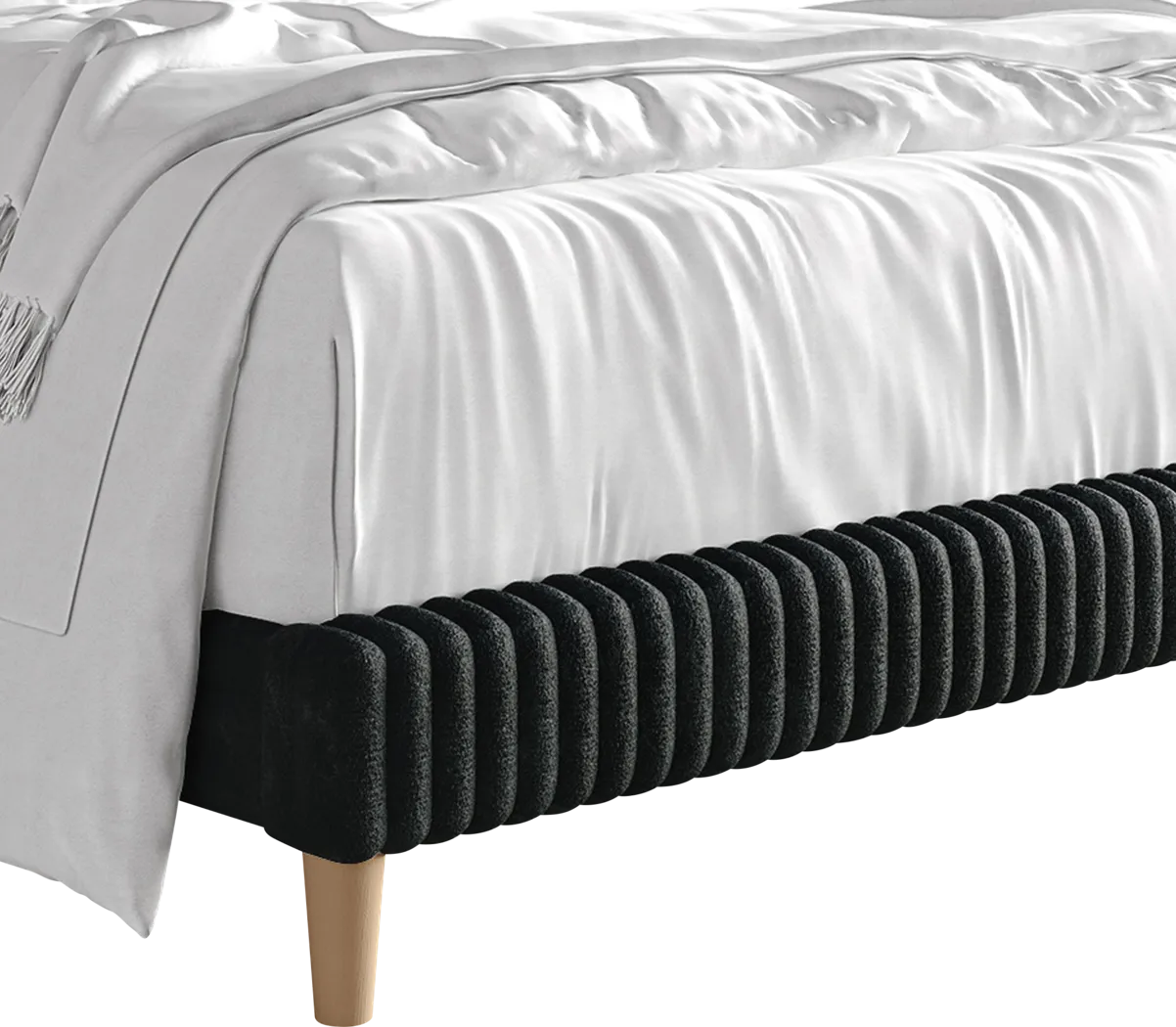 Najah Dark Gray Twin Upholstered Bed - Thumbnail - Image 6