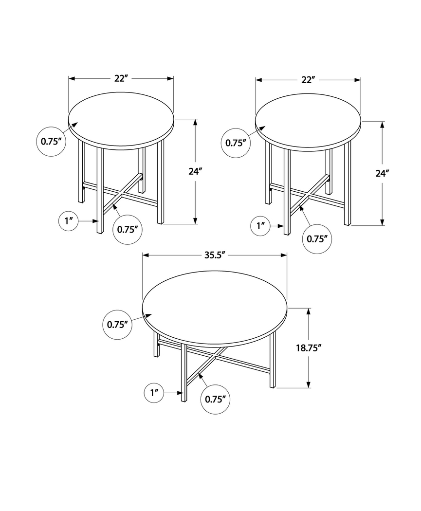 Nakoma Brown Cocktail Table, Set of 3 - Thumbnail - Image 4
