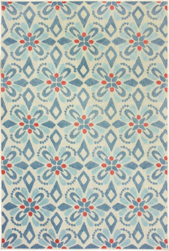 Nakora Blue 6'7 x 9'6 Rug - Thumbnail - Image 1