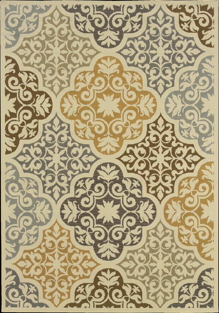 Naliah Ivory 7'10 x 10'10 Indoor/Outdoor Rug - Thumbnail - Image 1