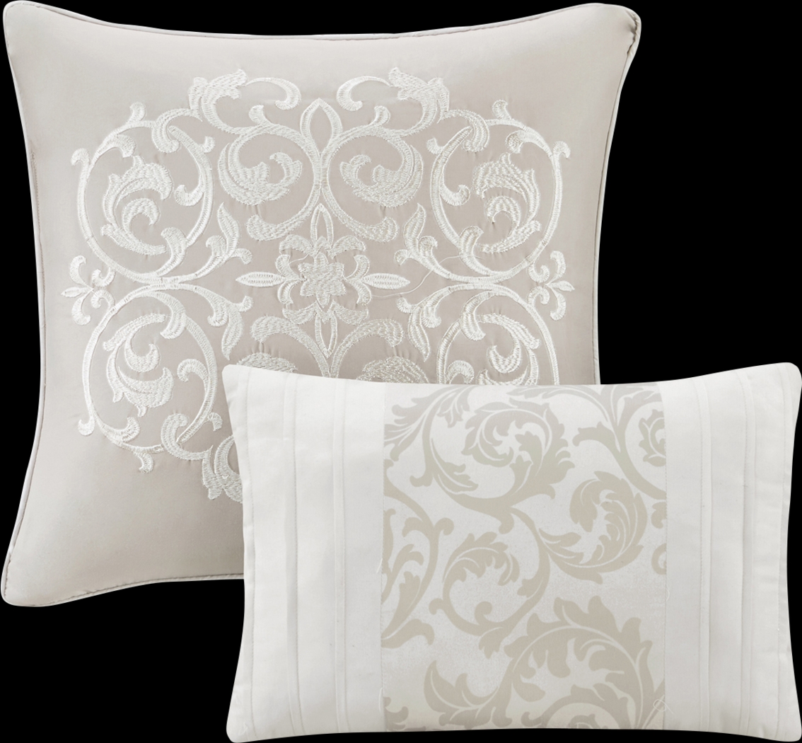 Nalianna Beige 8 Pc California King Comforter Set - Thumbnail - Image 10