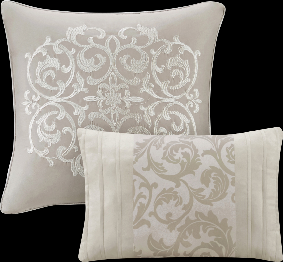 Nalianna Beige 8 Pc California King Comforter Set - Thumbnail - Image 11