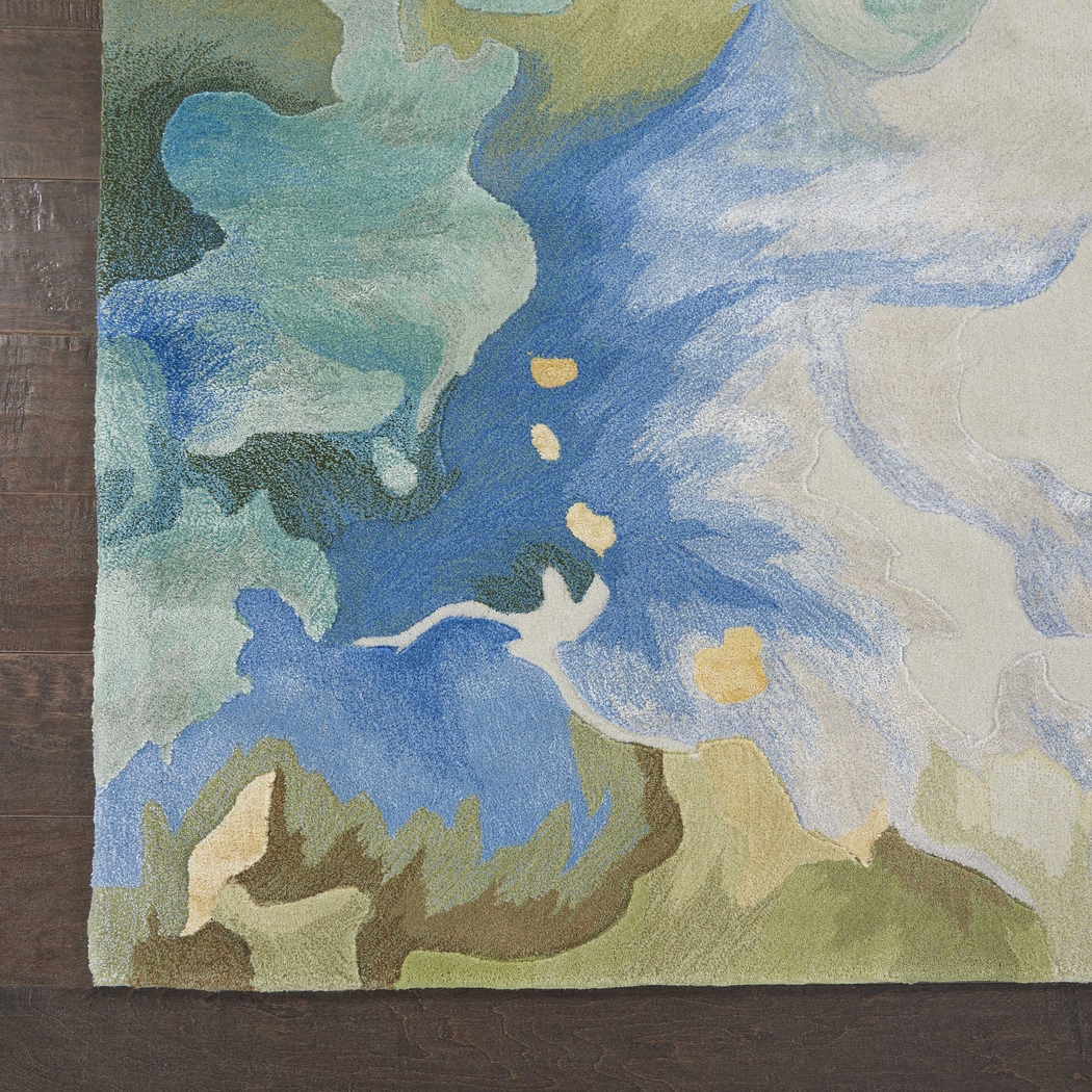 Nalina Blue 9'9 x 13'9 Rug - Thumbnail - Image 2