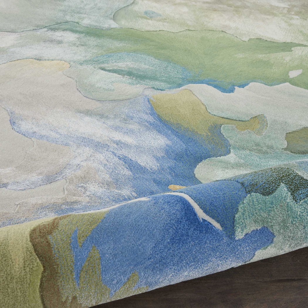 Nalina Blue 9'9 x 13'9 Rug - Thumbnail - Image 3