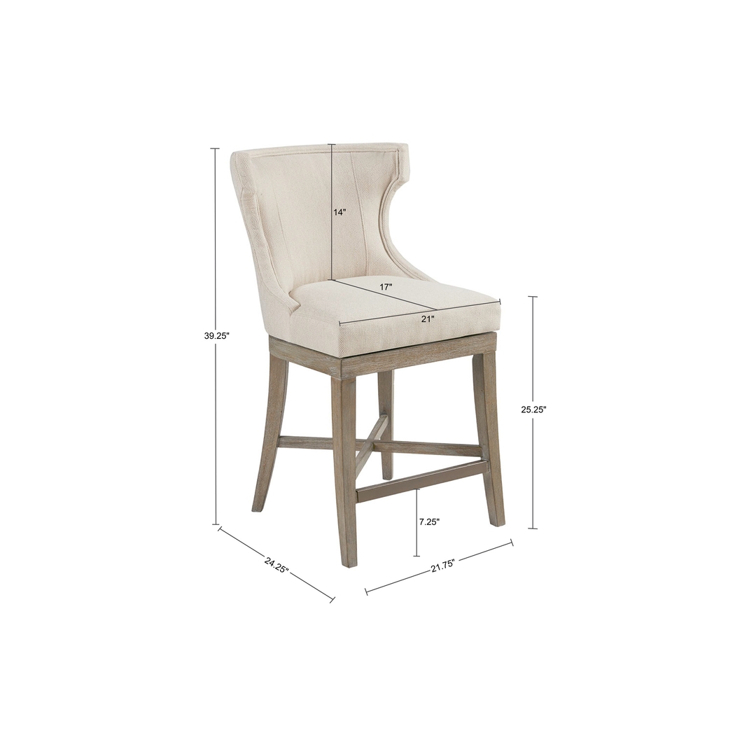 Nallie Cream Counter Height Stool - Thumbnail - Image 7