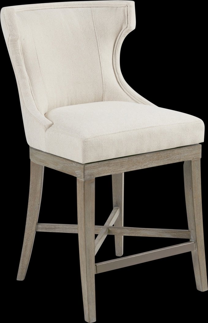 Nallie Cream Counter Height Stool - Thumbnail - Image 1