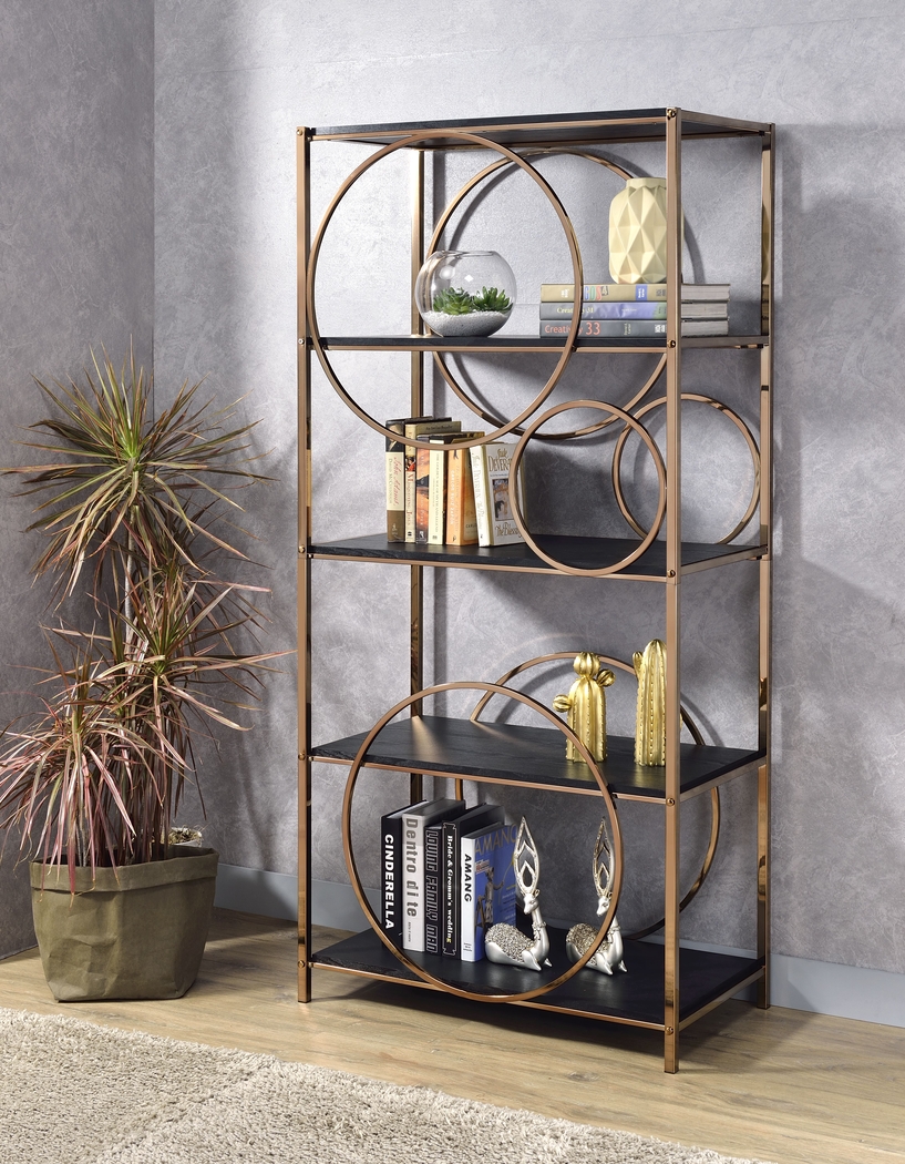 Nalomi Champagne Bookcase - Thumbnail - Image 2
