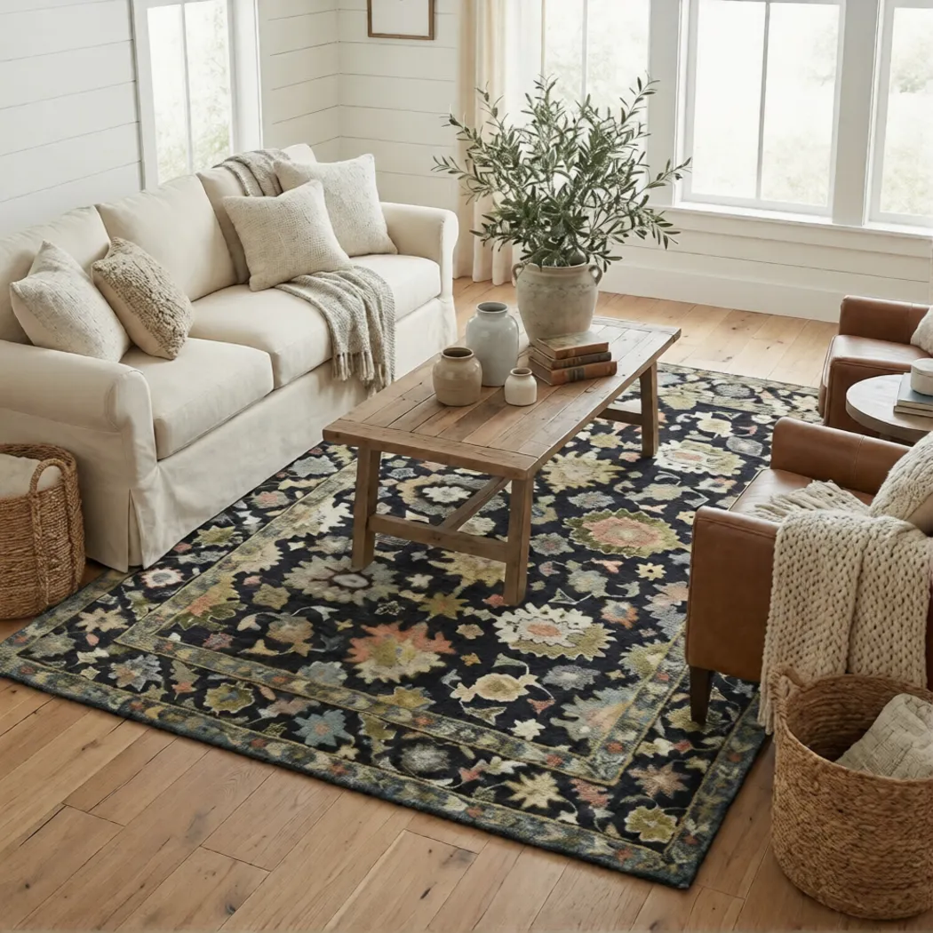 Namie Black 5' x 7'6 Rug - Thumbnail - Image 2