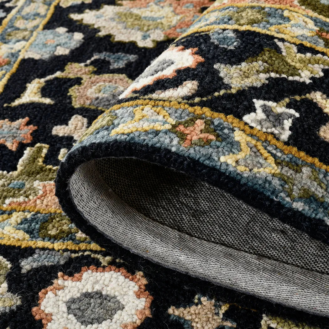Namie Black 5' x 7'6 Rug - Thumbnail - Image 6