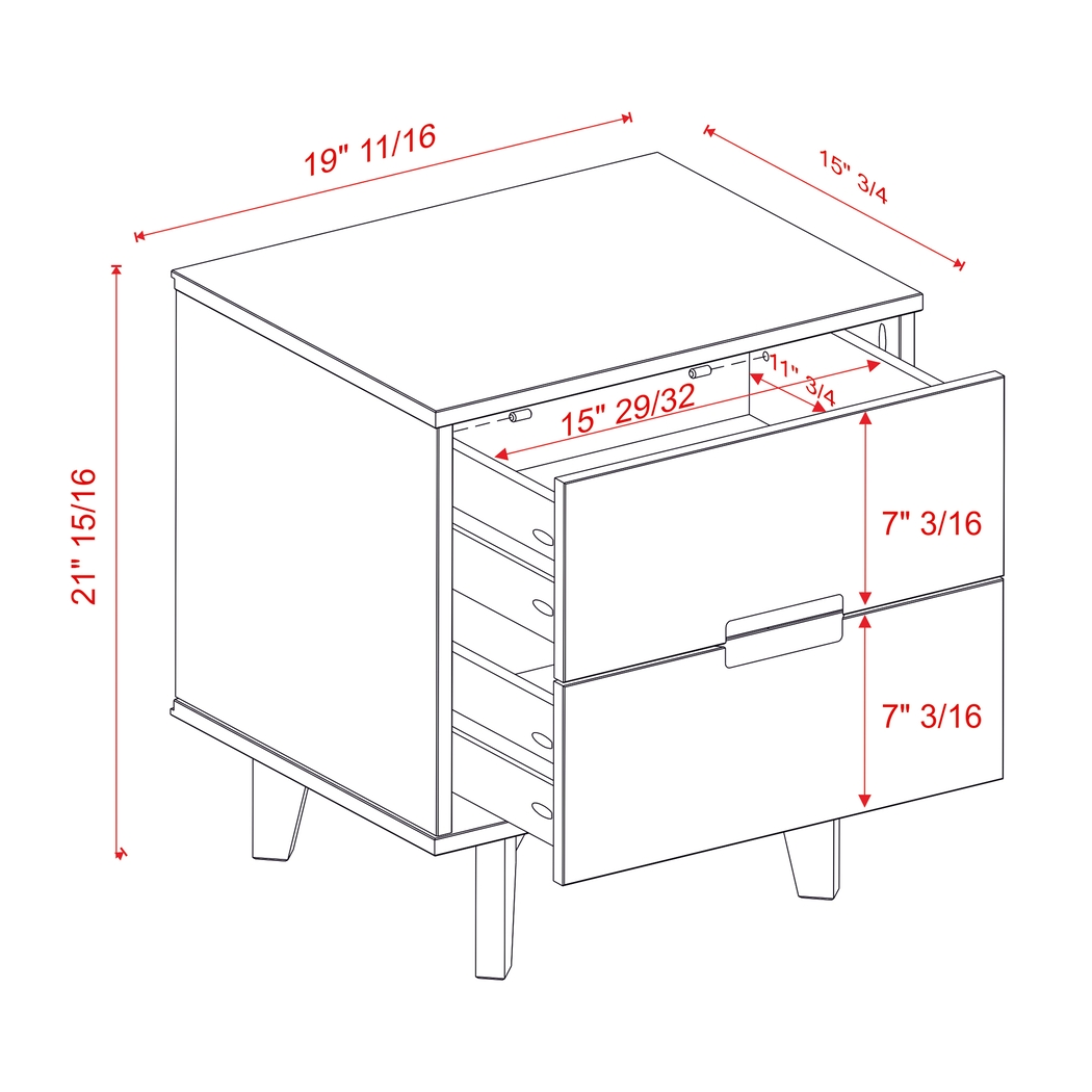 Namora Black Nightstand - Thumbnail - Image 6