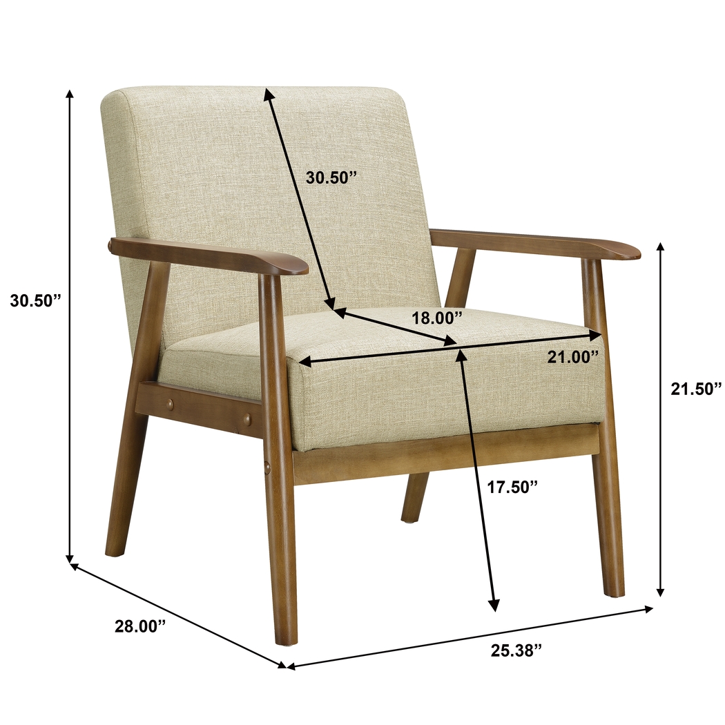 Nandas Beige Accent Chair - Thumbnail - Image 7
