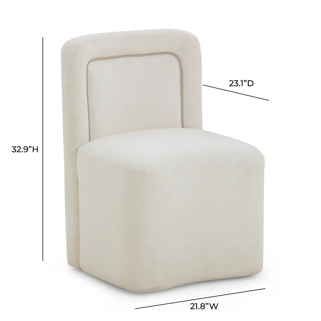 Nanea Cream Desk Chair - Thumbnail - Image 6