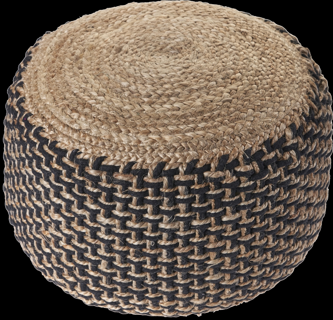 Nanika Natural/Black Pouf - Thumbnail - Image 5