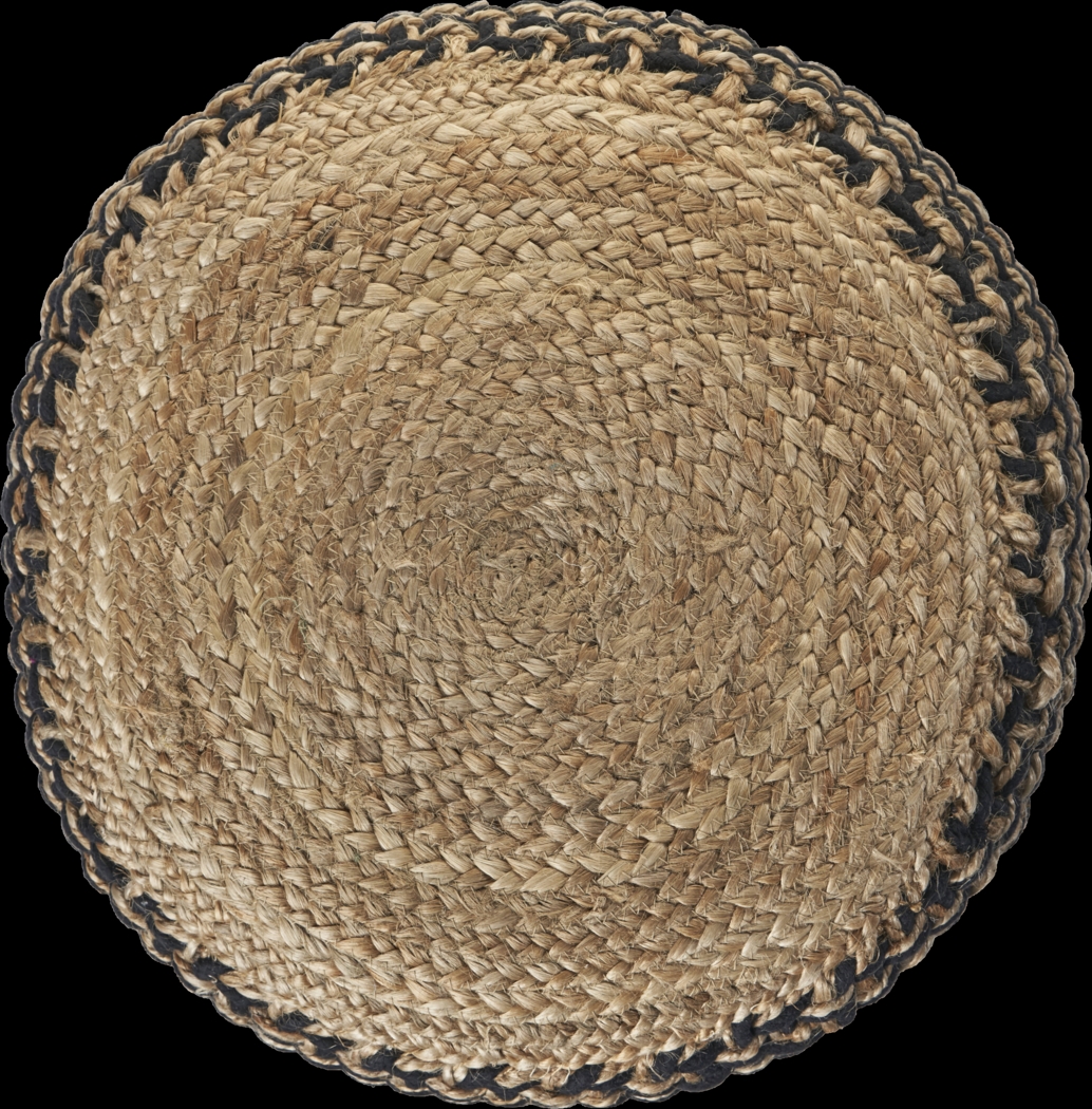 Nanika Natural/Black Pouf - Thumbnail - Image 6