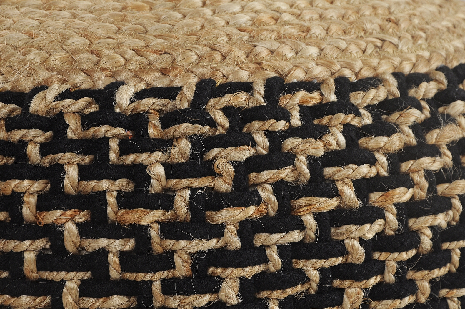 Nanika Natural/Black Pouf - Thumbnail - Image 7