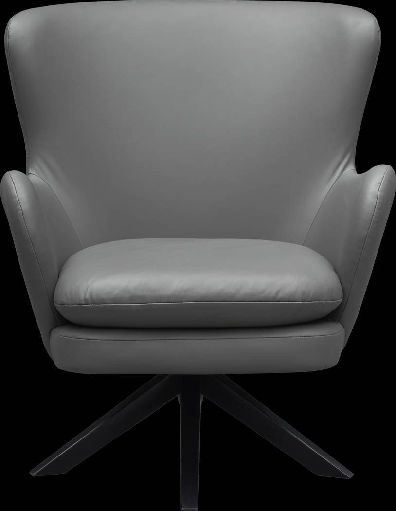 Nanmart Gray Swivel Accent Chair - Thumbnail - Image 3