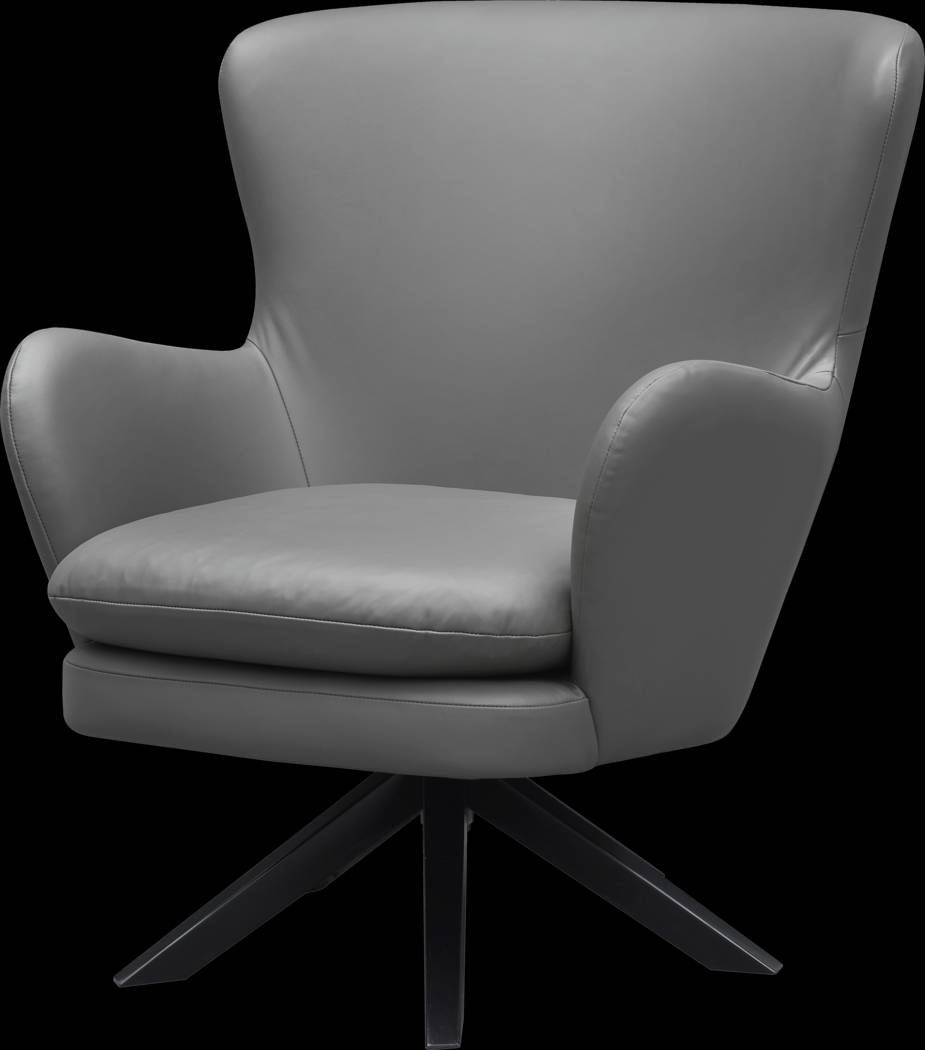 Nanmart Gray Swivel Accent Chair - Thumbnail - Image 1