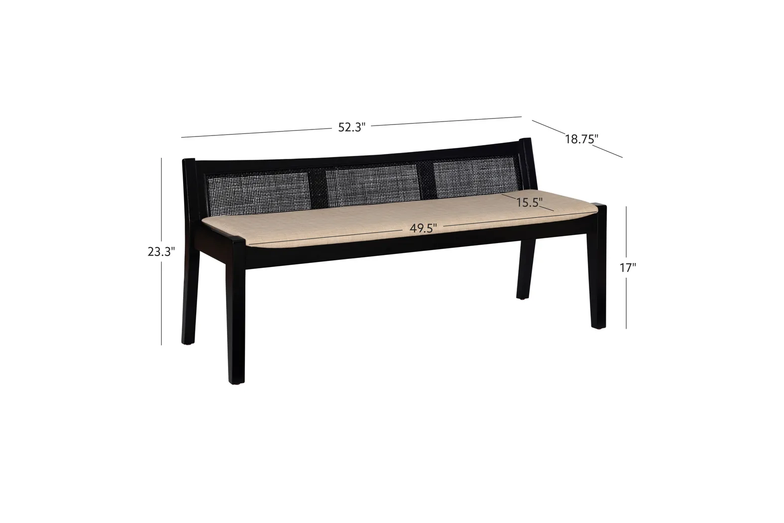 Nantes Black Bench - Image 10