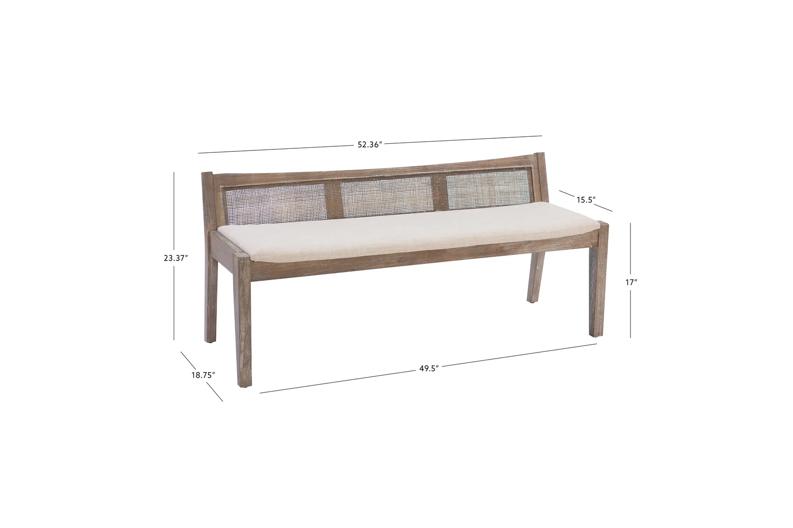 Nantes Brown Bench - Image 9