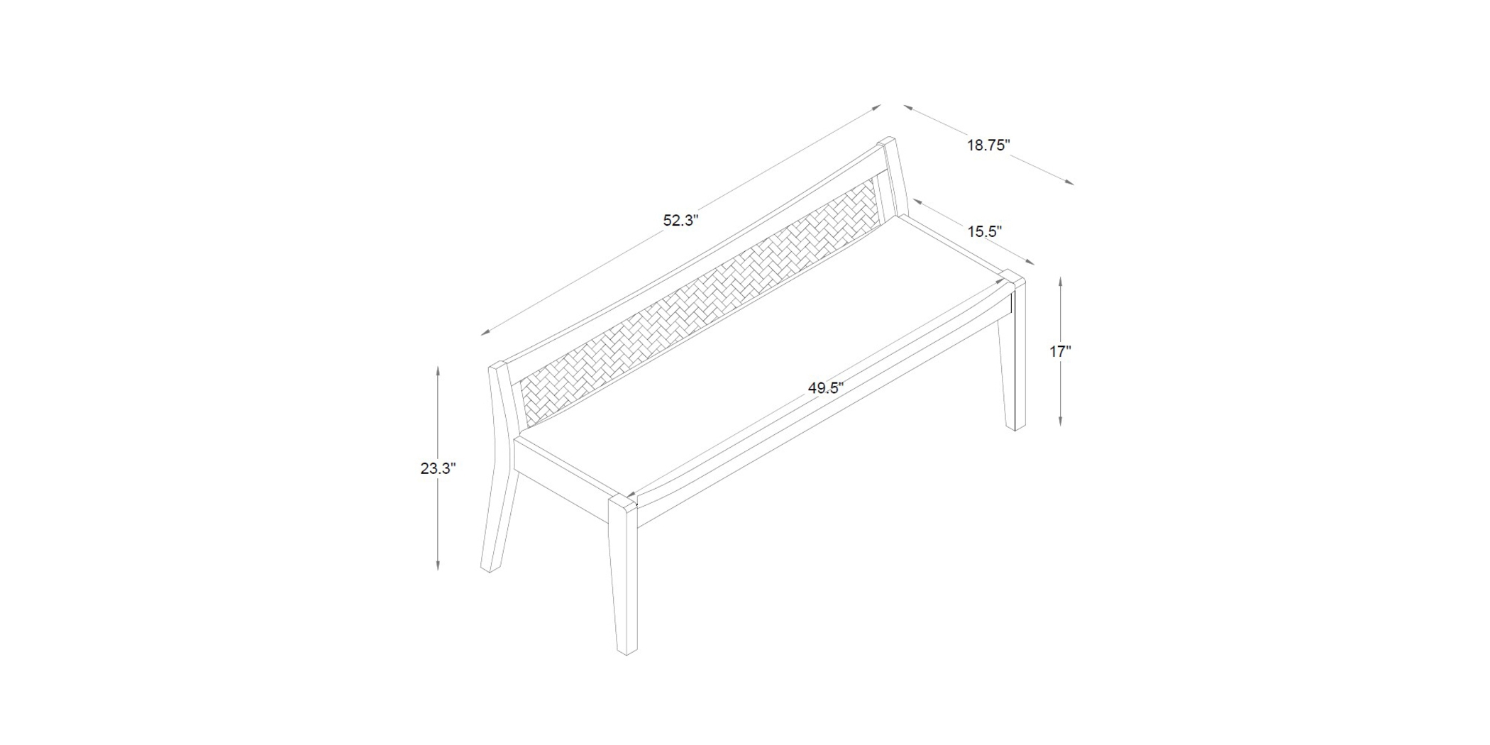 Nantes White Bench - Thumbnail - Image 11
