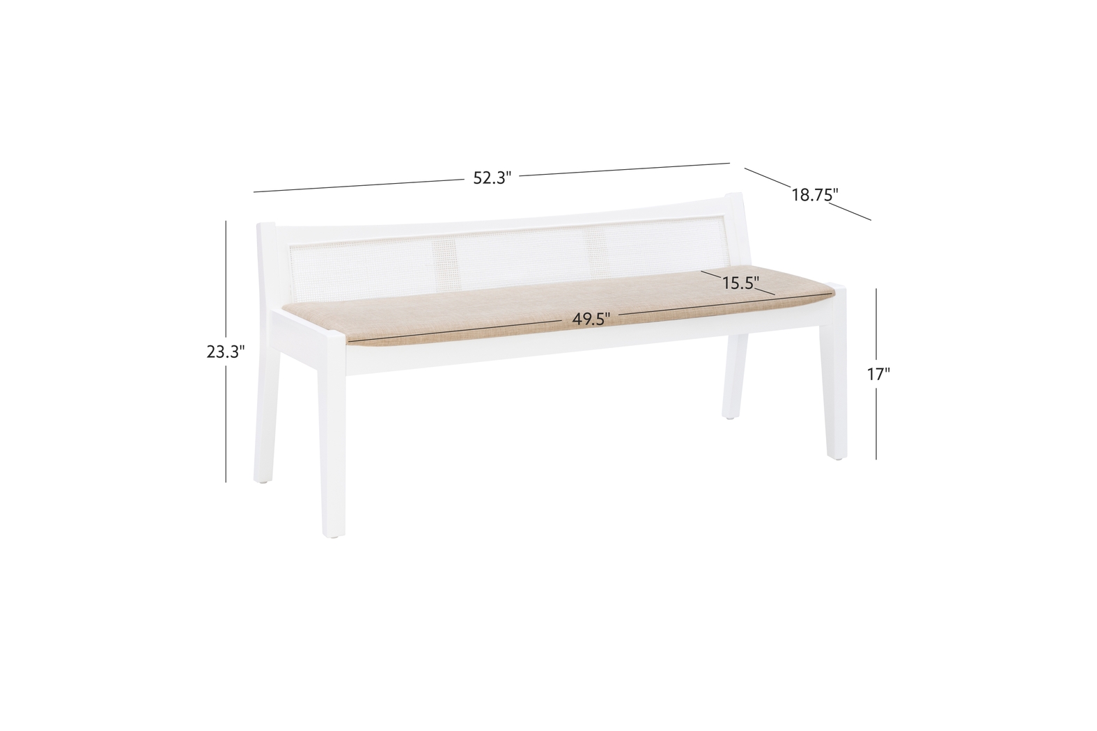 Nantes White Bench - Thumbnail - Image 10