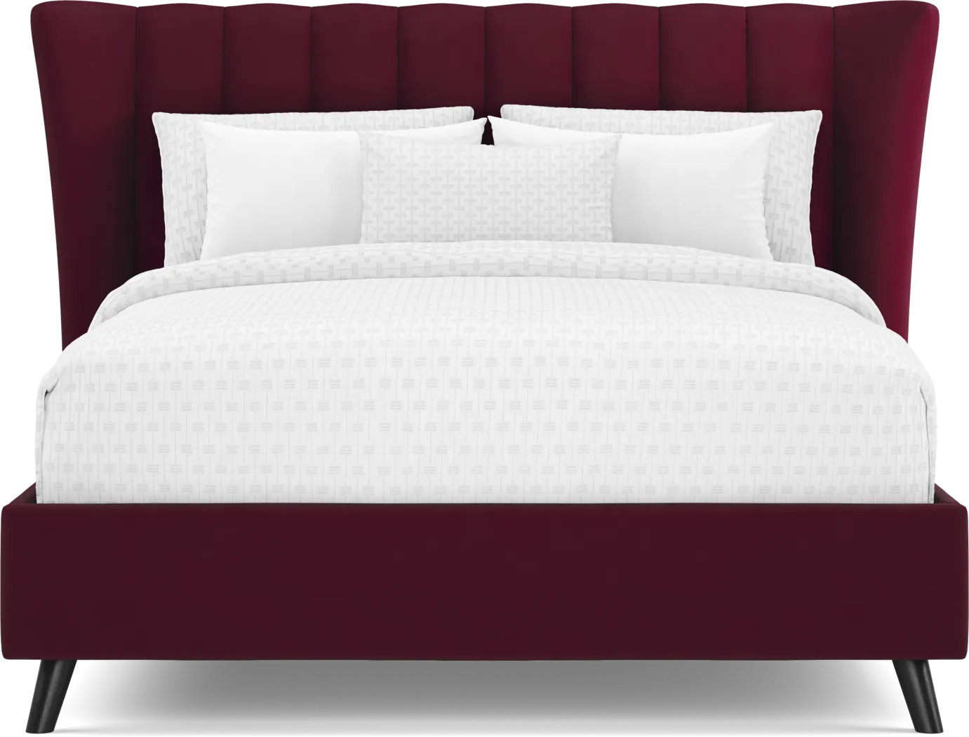 Nanton Park Red 3 Pc King Upholstered Bed - Thumbnail - Image 3