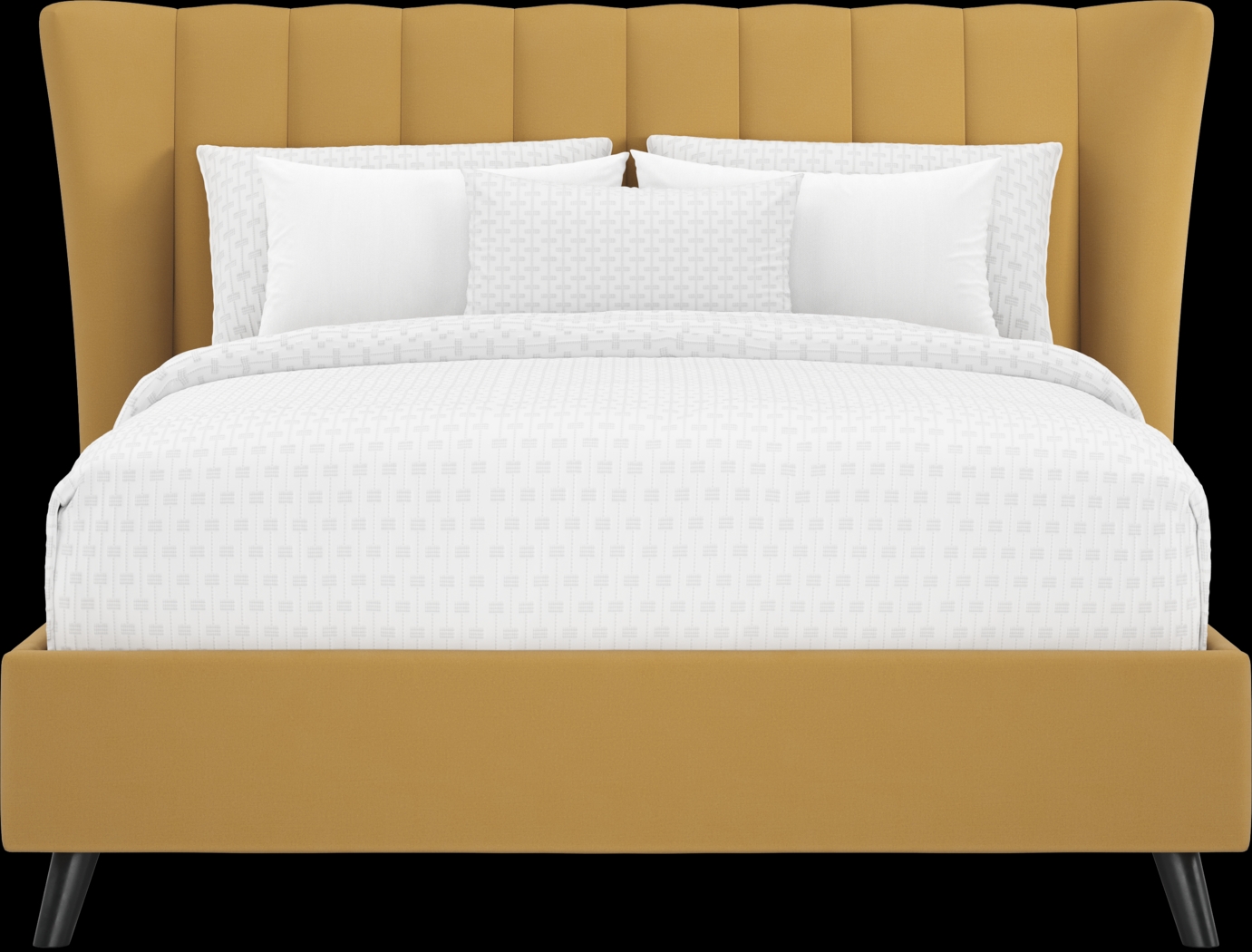 Nanton Park Yellow 3 Pc Queen Upholstered Bed - Thumbnail - Image 2