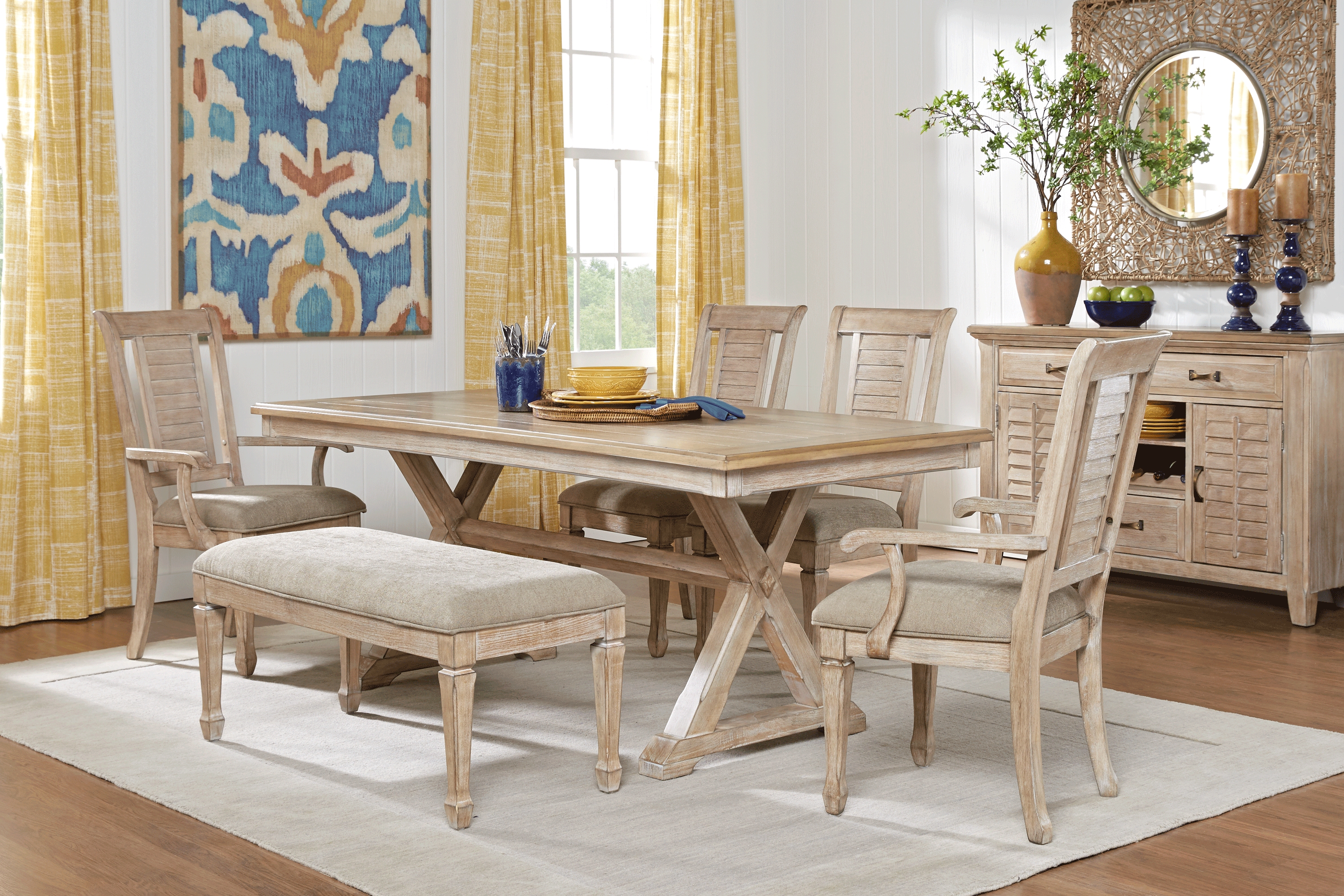Nantucket Breeze Bisque 3 Pc Dining Room - Thumbnail - Image 1
