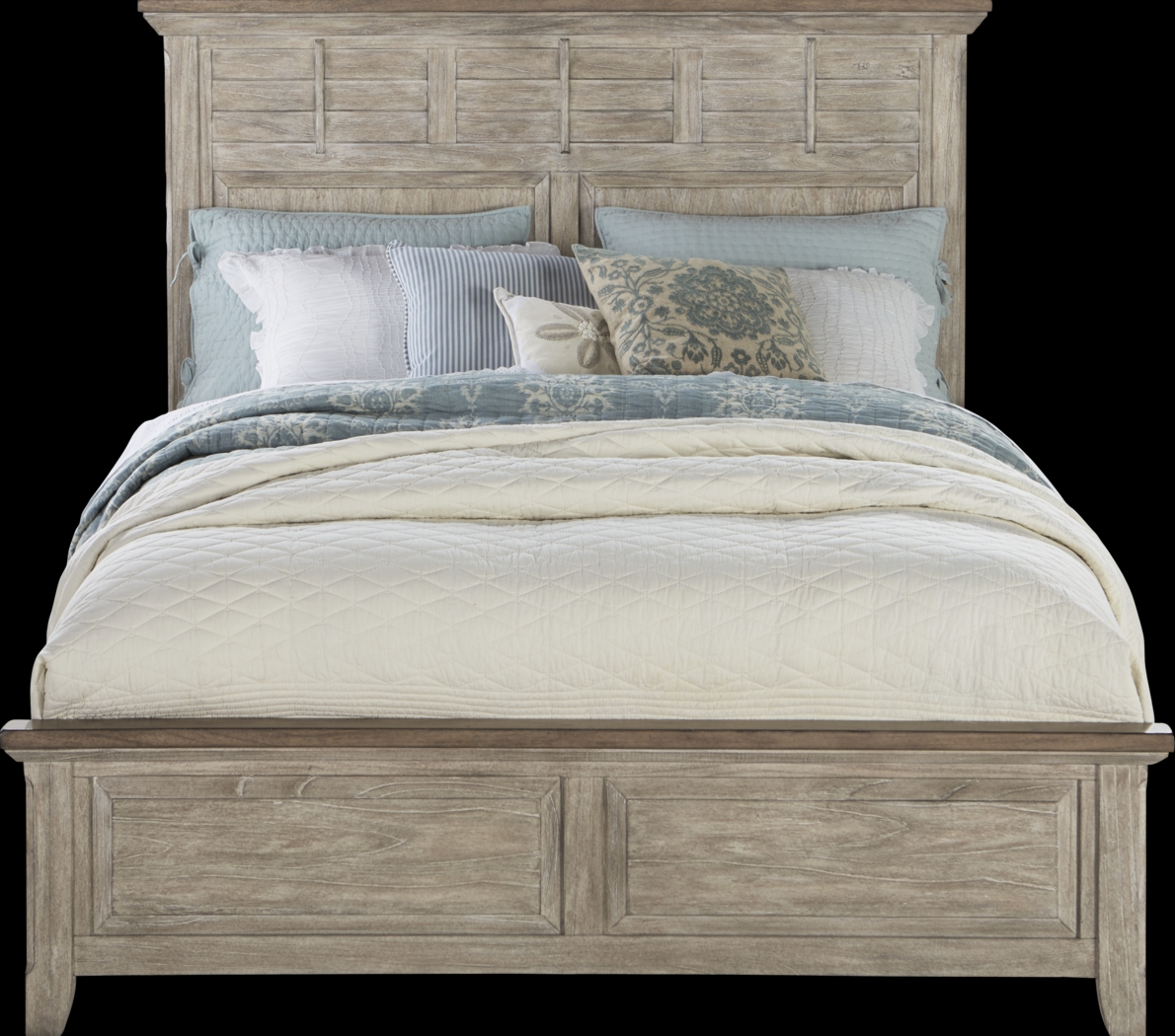 Nantucket Breeze Bisque 3 Pc King Panel Bed - Thumbnail - Image 1
