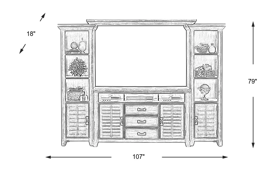 Dimension Image. Please refer to the Dimension Tab on this page for dimension details.