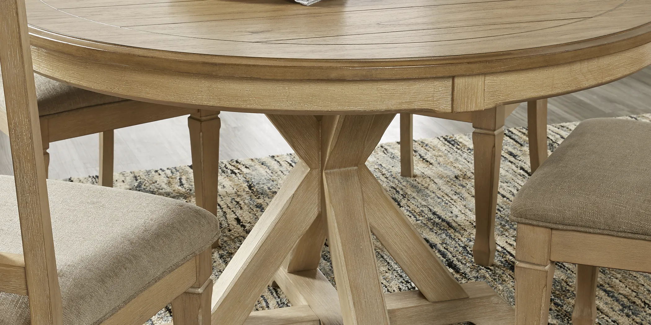 Nantucket Breeze Bisque 5 Pc Round Dining Room - Thumbnail - Image 2