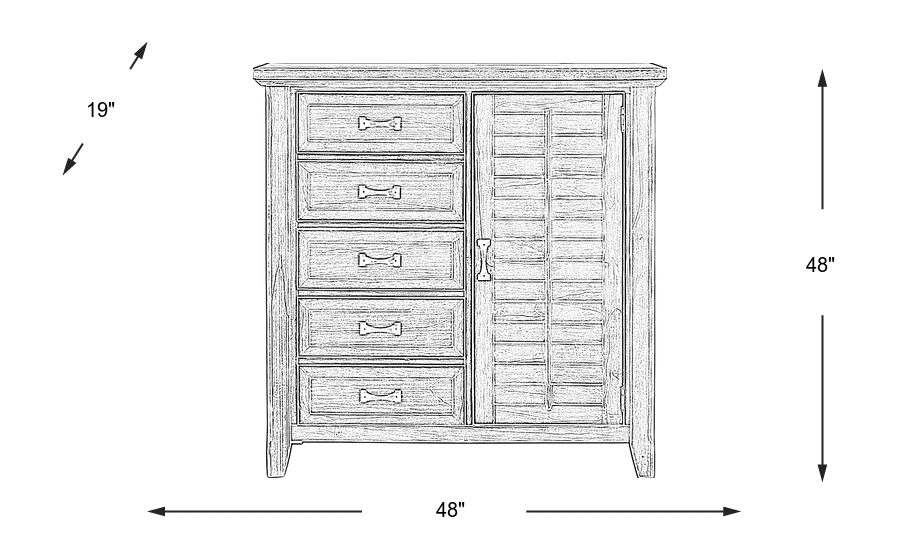 Dimension Image. Please refer to the Dimension Tab on this page for dimension details.
