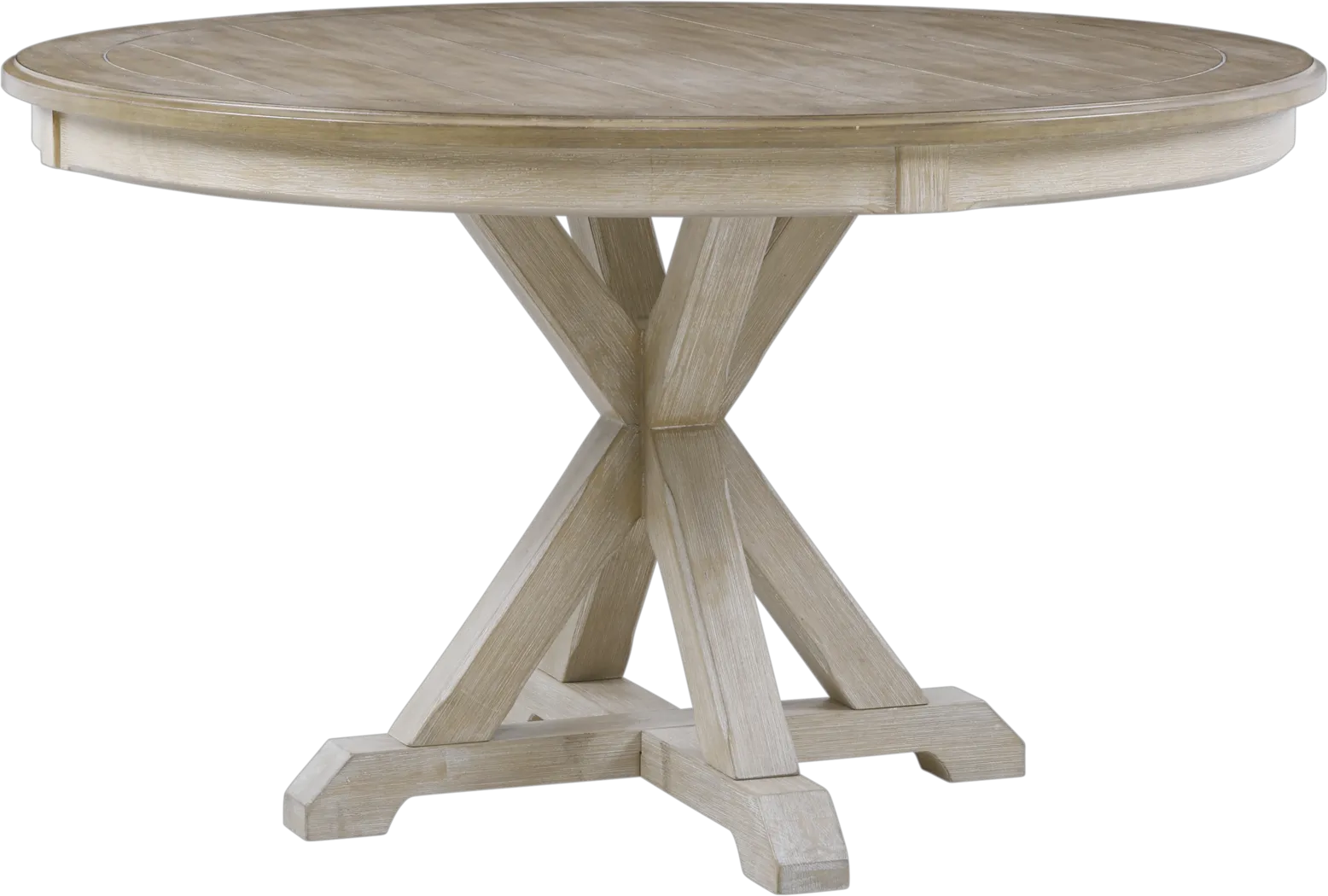 Nantucket Breeze Bisque Pedestal Dining Table - Thumbnail - Image 1
